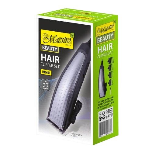 Машинка для стрижки (лезо нерж.сталь) MR-651SS Maestro Житомир - фото 5