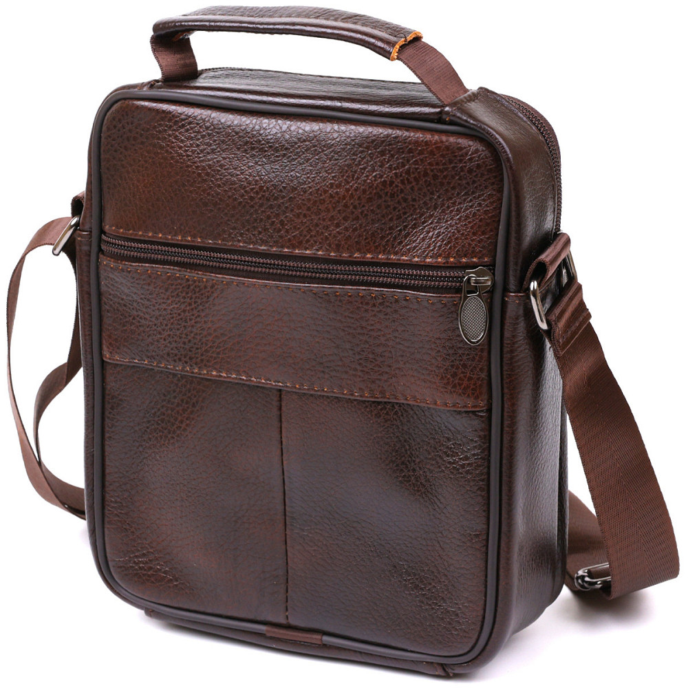 Чоловіча сумка з натуральної шкіри Vintage 20473 Коричневий Київ - фото 2