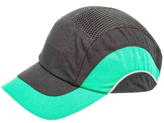 Каскетка защитная с вентиляцией Sizam B-Cap черно-зеленая Ровно