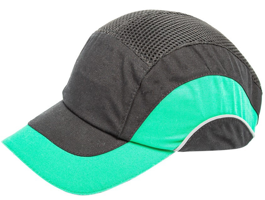 Каскетка защитная с вентиляцией Sizam B-Cap черно-зеленая Ровно - изображение 1