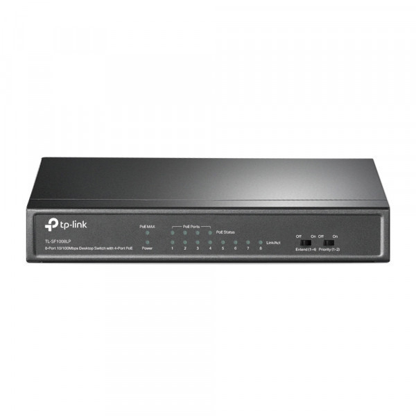 Комутатор TP-Link TL-SF1008LP 8x1FE/4xPoE 41W некерований 250м (TL-SF1008LP) Киев - изображение 1