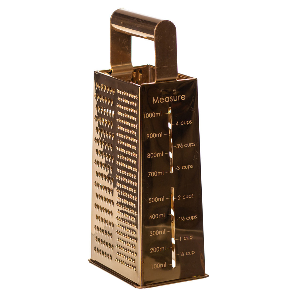 Терка ручная четырехсторонняя 11×8×24 (см) кухонная из нержавейки Золотистая HP-8-12 Киев - изображение 4