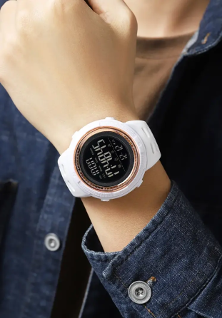 Спортивний наручний годинник Skmei 2070 (Білий з чорним циферблатом) Київ