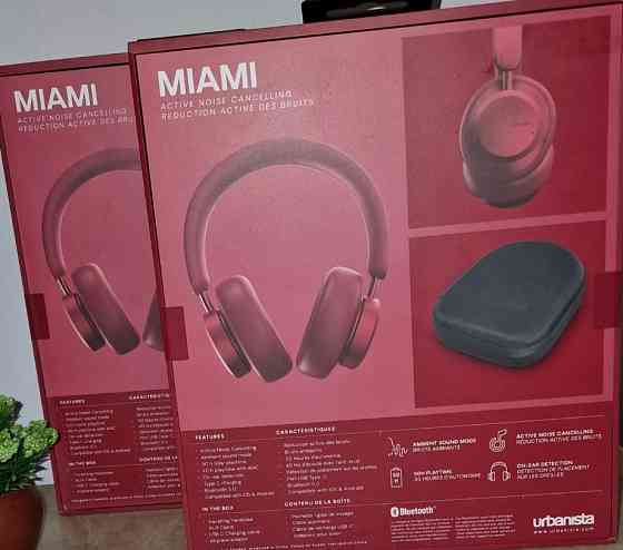 Навушники Urbanista Miami Hybrid ANC Ruby Red. Харків