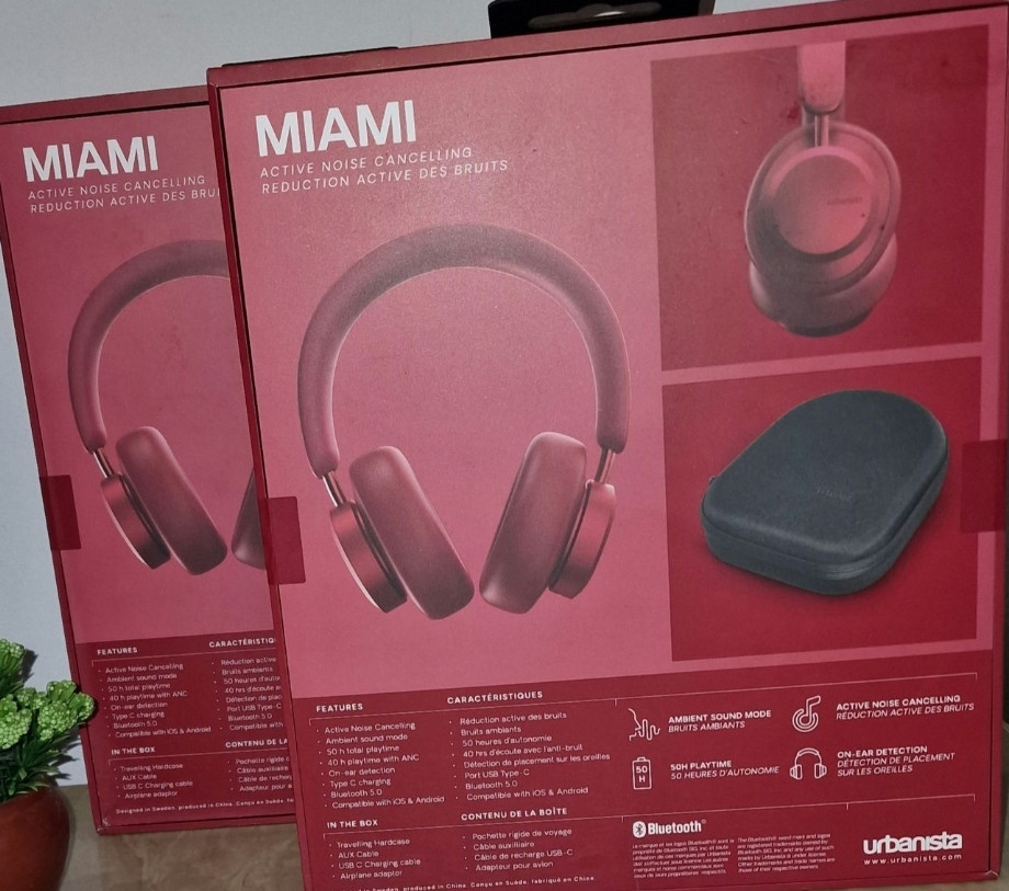 Навушники Urbanista Miami Hybrid ANC Ruby Red. Харків - фото 2