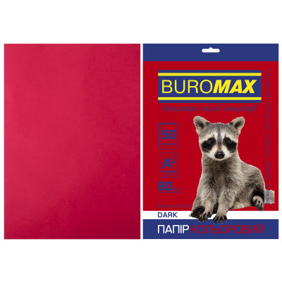 Папір Buromax А4, 80g, DARK burgundy, 50sh (BM.2721450-13) Вінниця - фото 1