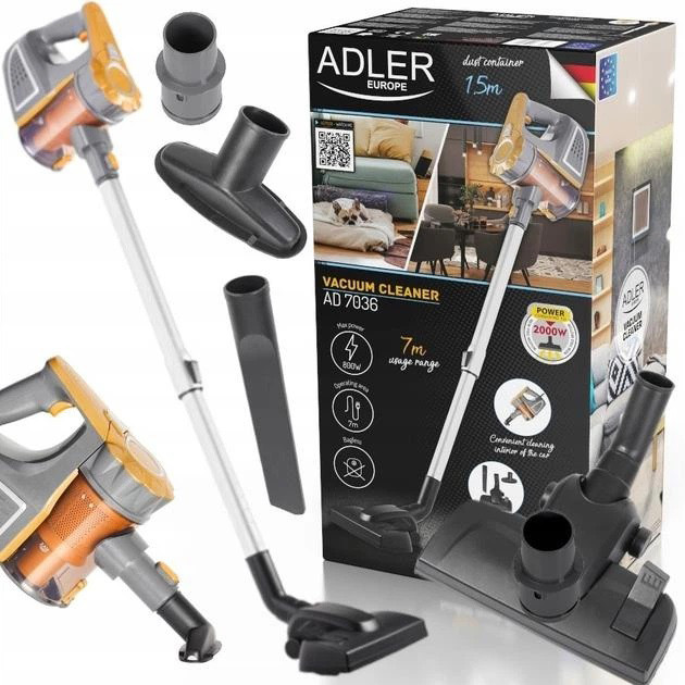 Вертикальный пылесос без мешка Adler AD 7036 ручной  на 800Вт для дома и автомобиля с колбой на 1,5л BH-86 Львов - изображение 1