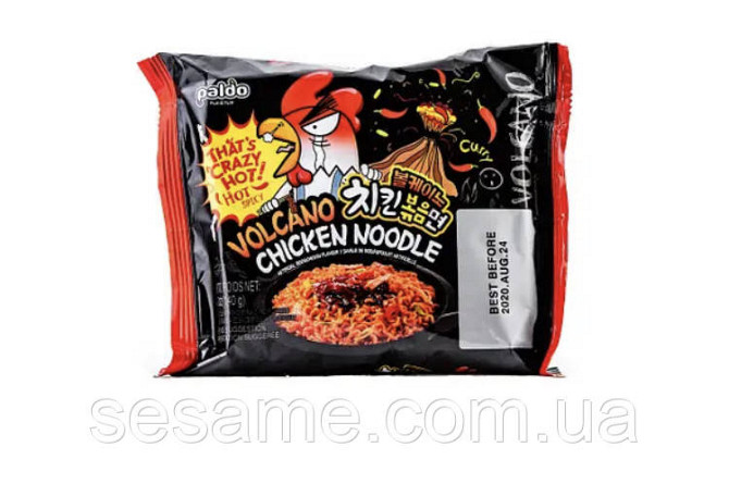 Лапша быстрого приготовления Вулкано с курицей острая Volcano Chicken Noodle PALDO 140 г Харьков - изображение 1