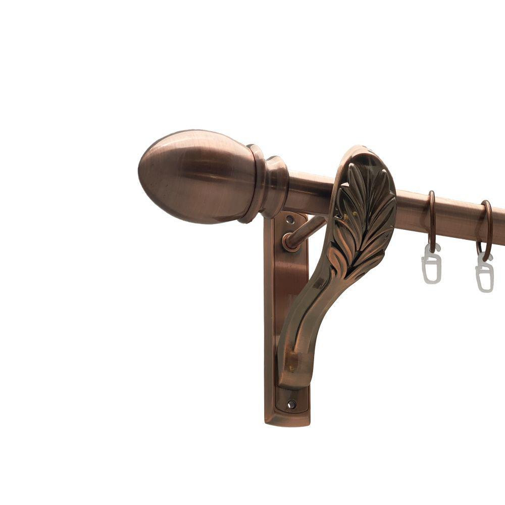 Карниз Orvit Белуно металевий однорядний ретро гладка труба кільце металеве Мідь 25 мм 140 см (00-00016274) Львів - фото 1