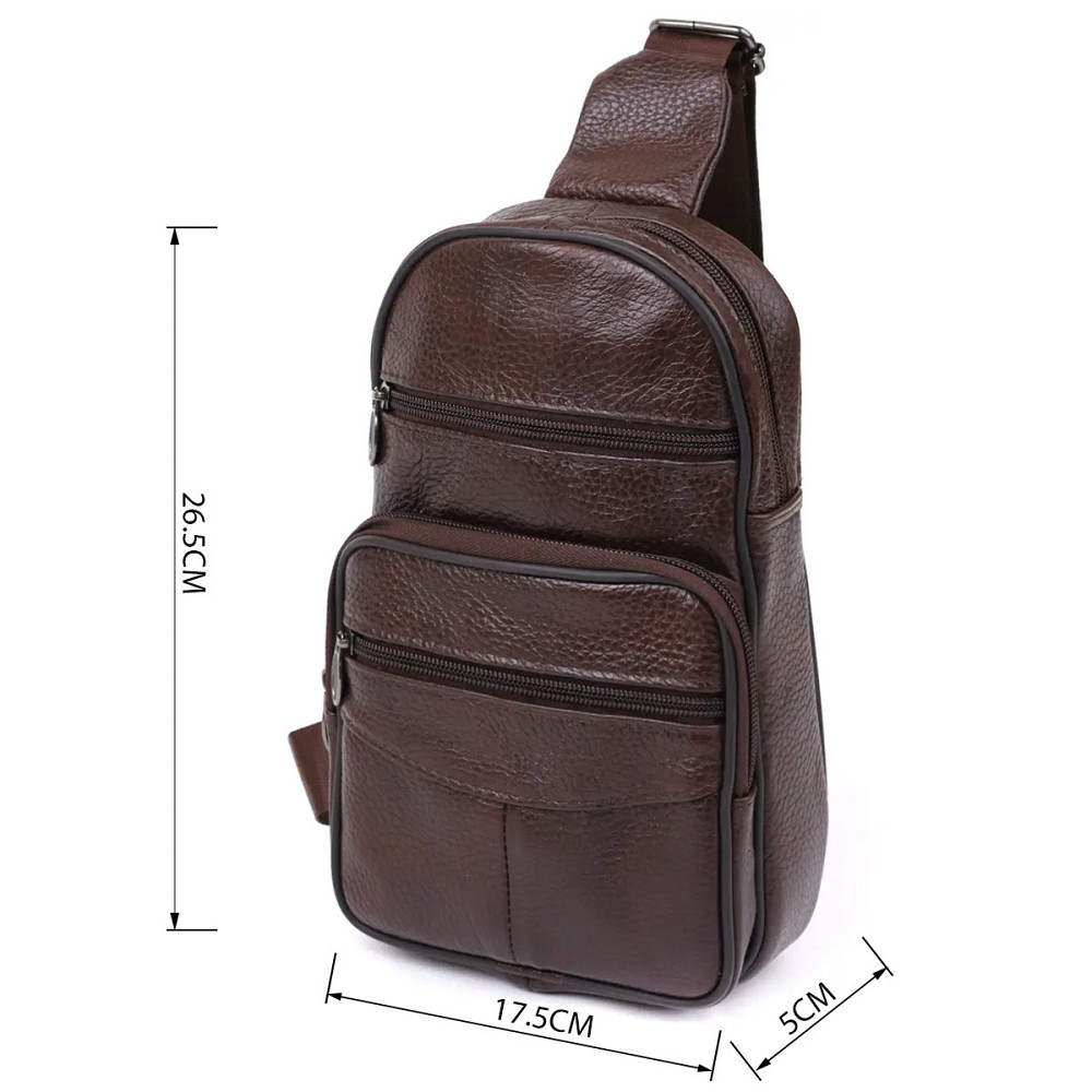 Сумка чоловіча через плече Коричнева (Vintage) Київ - фото 7