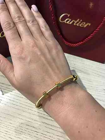 Cartier браслет у лимонному золоті / Cartier браслет позолота Одеса