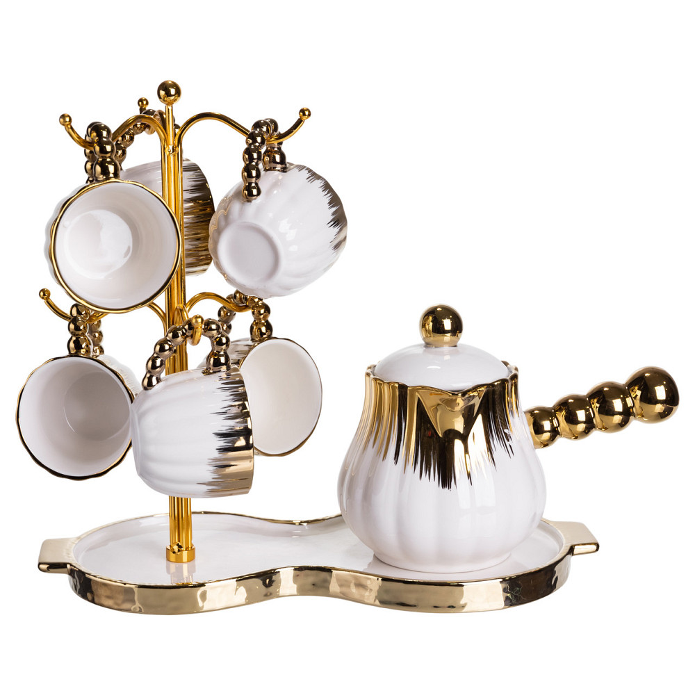 Yiwu Кавовий сервіз на підставці з туркою 450 (мл) 6 чашок по 90 (мл) подарунковий набір чашок Коломия - фото 5