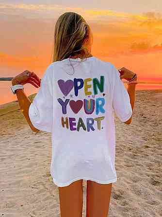 Футболка женская с принтом  48 Белая 2664085735 Днепр