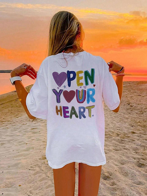 Футболка женская с принтом  48 Белая 2664085735 Днепр - изображение 1