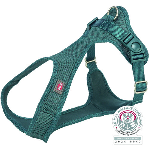 Шлея Trixie Comfort для собак м яка XS–S 30–45 см 15 мм синьо-зелена Київ - фото 4