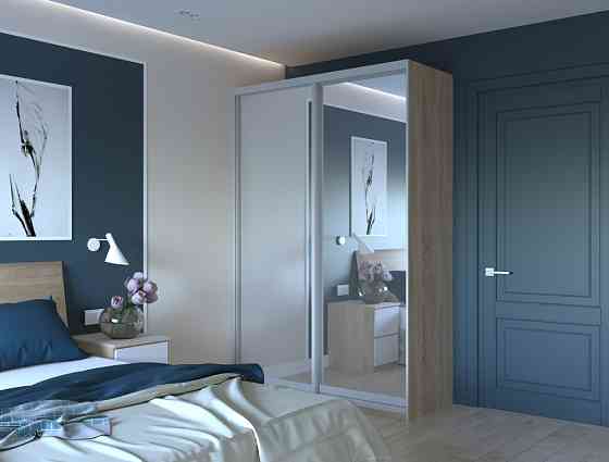 Шафа-купе двохдверна Doros Сіті Лайт 150х60х225 см Дуб сонома/2 Дзеркала (DRS-011088) Дніпро