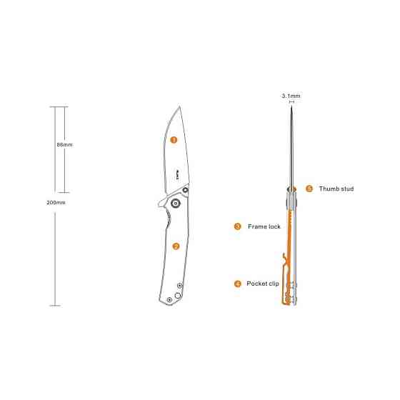 Ніж складаний Ruike P801-SF Рівне