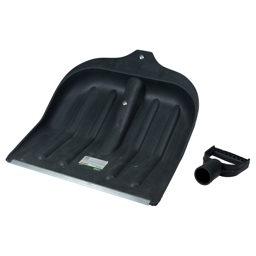 Grad Лопата для уборки снега пластиковая с алюминиевой планкой 440×460×10мм (чёрная) GRAD (5049 Киев - изображение 1