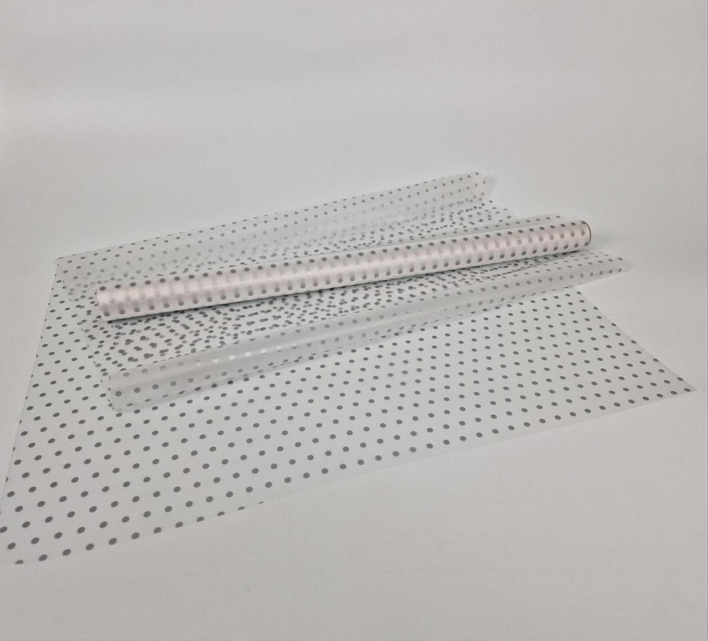 Плівка флориста матова для квітів (57) (h600) Горох Дрібний No12 Сріблястий (1 шт.) Харків - фото 1