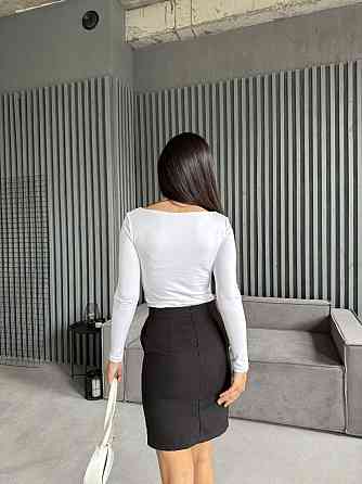 Жіночий базовий джемпер із вирізом мікродайвінг Білий, 54/56 Одеса