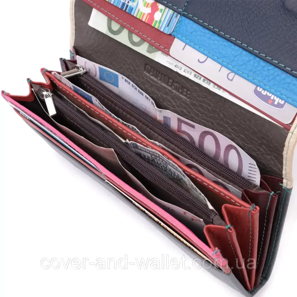 Классический женский кожаный кошелек белого цвета на магнитах ST Leather Киев - изображение 4