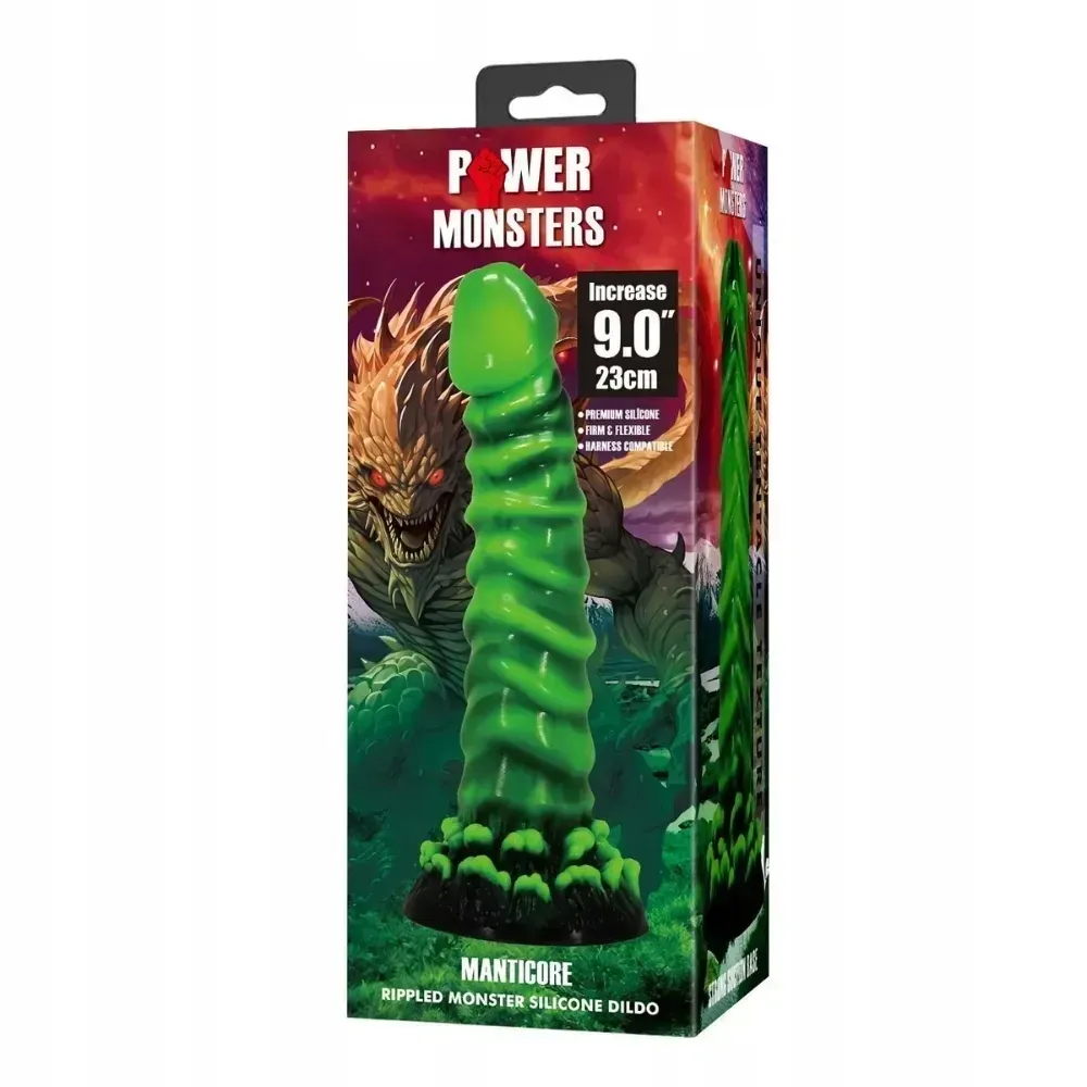 Фаллоимитатор силиконовый Power Monsters Manticore на присоске, зеленый, 4.5 см х 23 см Sex Aura Киев - изображение 8