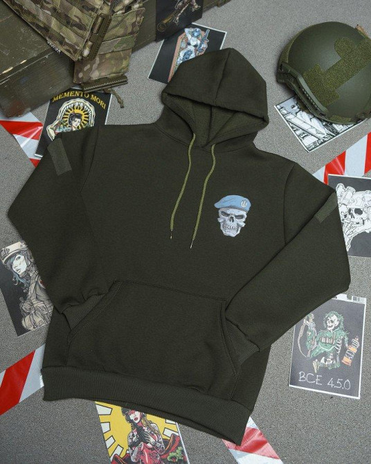 Худи CELEO на флисе  Вірний завжди олива ВТ7991 Одеса - фото 8