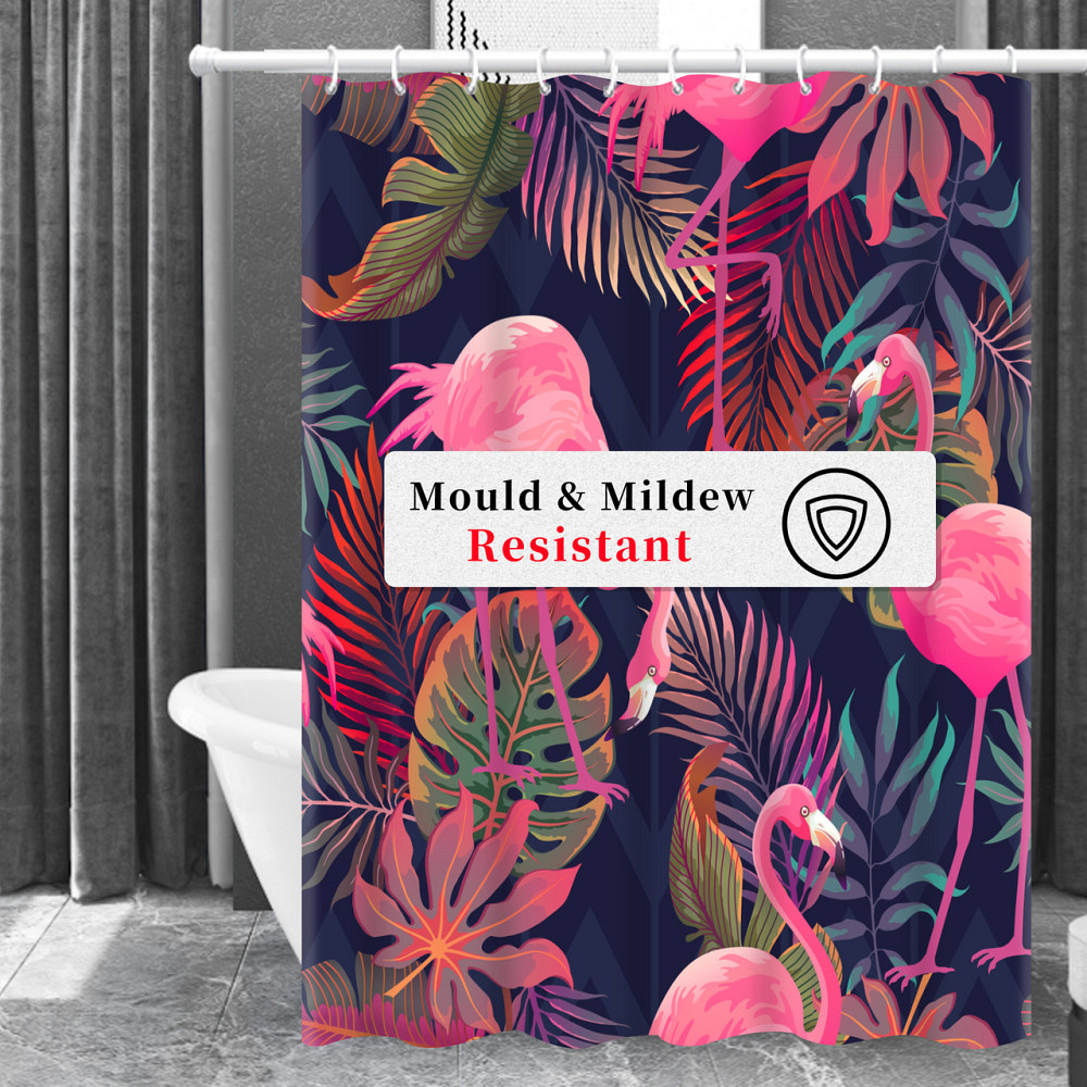 Шторка для ванни з поліестеру водонепроникна Bathlux 180x180 см з кільцями, фіранка для ванної кімнати Кам'янець-Подільський - фото 3