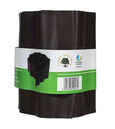 Бордюрна стрічка 20 см 9 метрів коричнева VARTCO (Польща) пластикова Дніпро