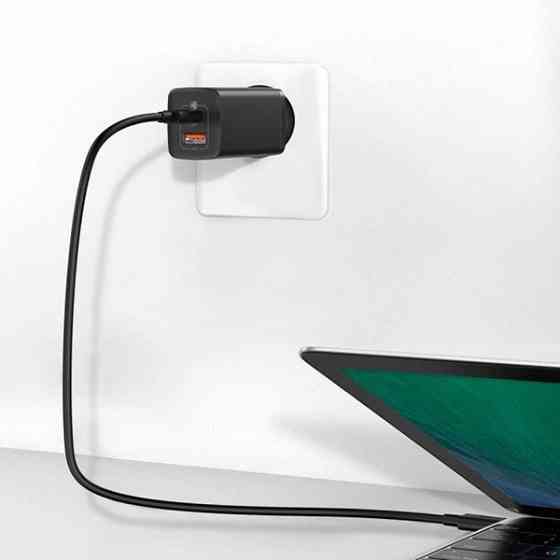 Универсальное сетевое зарядное устройство Baseus Wall Charger GaN2 Lite USB-C+USB 65W CCGAN2L-B01 (Черное) Николаев