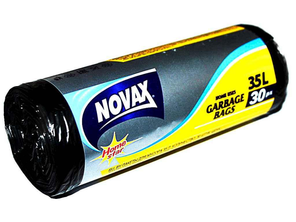 Пакеты для мусора 35л.30шт 2560 ТМ NOVAX Solmir Киев - изображение 1