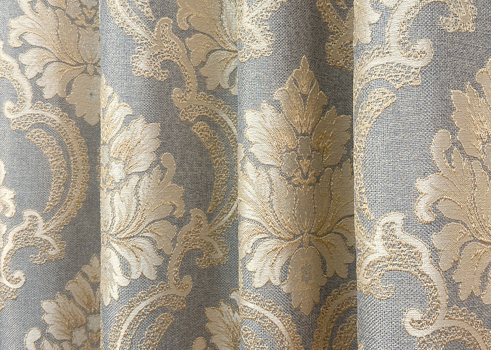 Комплект готовых штор VR-Textil Лен Корона Мария № 1265ш Темно-серый с золотистым 100х270 см 2 шт (31-541) Киев - изображение 7