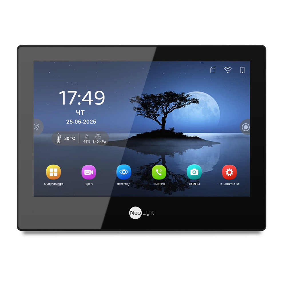 IP-відеодомофон 8 дюймів з Wi-Fi NeoLight ALPHA Hybrid black Київ - фото 6