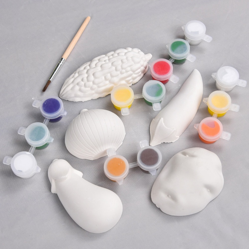 Набір для творчості Гіпсові розмальовки "Розфарбуй овочі" 31000 Вінниця - фото 3