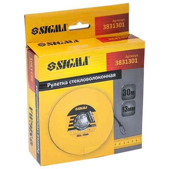 Sigma Рулетка стекловолокно 30м×13мм SIGMA (3831301) Київ