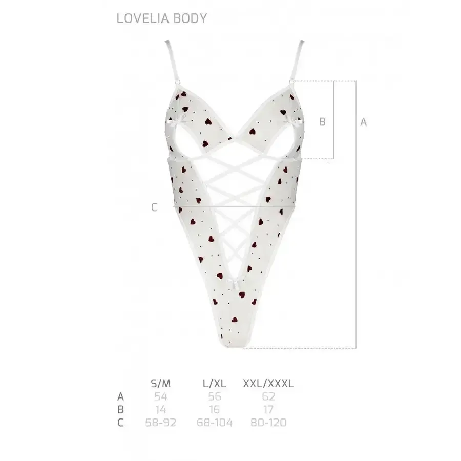 Еротичний боді з малюнком Passion LOVELIA BODY XXL/XXXL, white Львів - фото 7