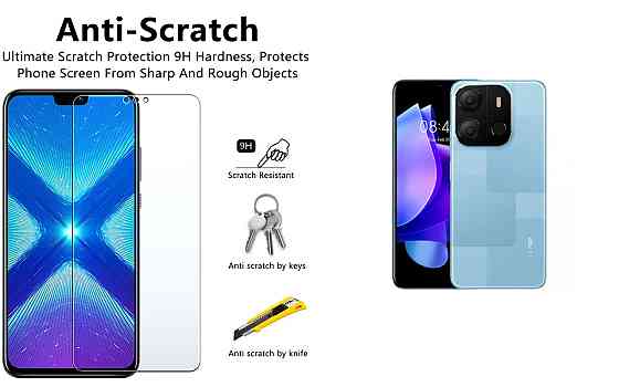 Защитное стекло NeoGlass для Tecno POP 7 (BF6), POP 7 Pro – ультрапрозрачное и устойчивое Киев