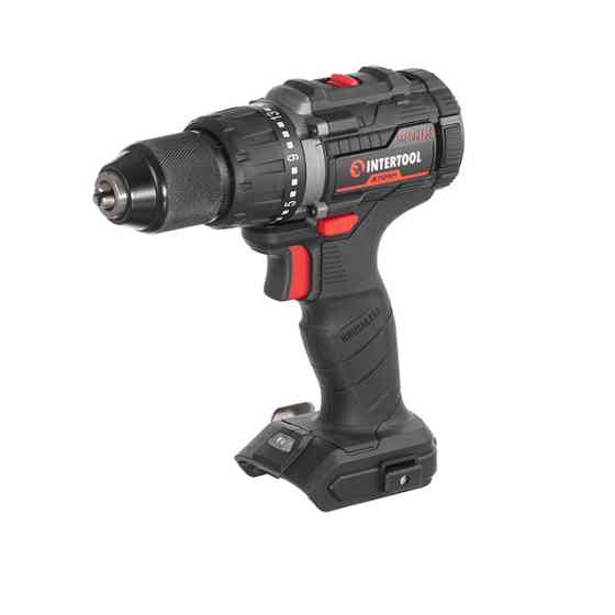 Дриль-шурупокрут акумуляторний INTERTOOL WT-9360, 20 В, 60 Nm, 500/2000 об/хв, 2-13 мм, без ЗП та АКБ - для будівництва та ремонту Львів