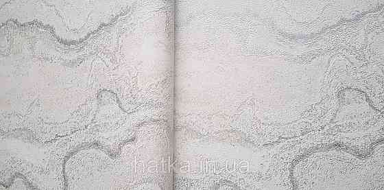 Шпалери вінілові на флізеліні AS creation Della Natura 1.06Х10 абстракція хвилі структурні білі сріблясті Київ