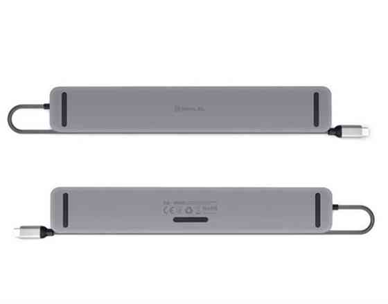 Концентратор REAL-EL CQ-1000 USB3.0х3/USB-C/HDMI/VGA/RJ45/SD/TF/3.5mm audio, 0.4m, Space Grey Сірий Харків