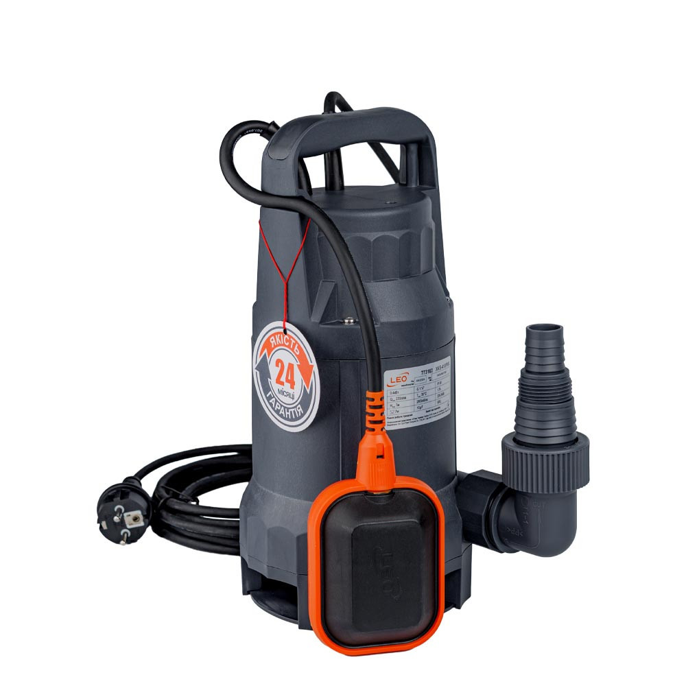 Насос дренажний садовий 0.4кВт Hmax 7м Qmax 233л/хв (част. до 25мм) LEO (773163) Рівне - фото 1