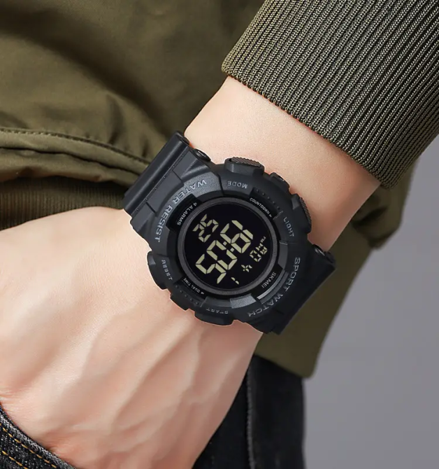 Чоловічий наручний спортивний годинник Skmei 2081 Чорний з чорним Вінниця - фото 7