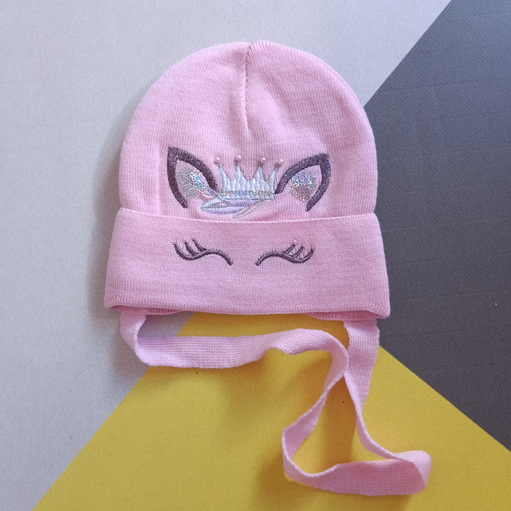 Шапка на завязках для девочек 44-46см Киев - изображение 3