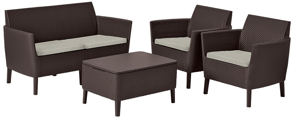Комплект садових меблів Keter Salemo set, коричневий Київ - фото 1