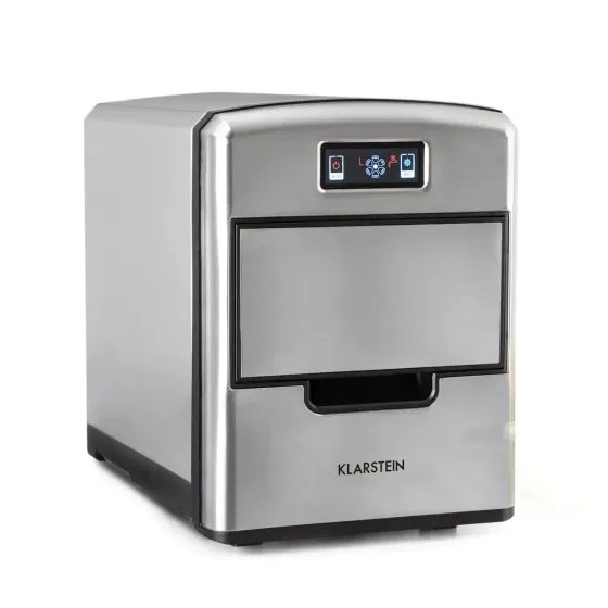 Компрессорный ледогенератор Klarstein Metropolitan 10031881, 12 кг/сутки, 2,15 л, 3 размера льда, дисплей, 36 куб./ч, 150 Вт Киев