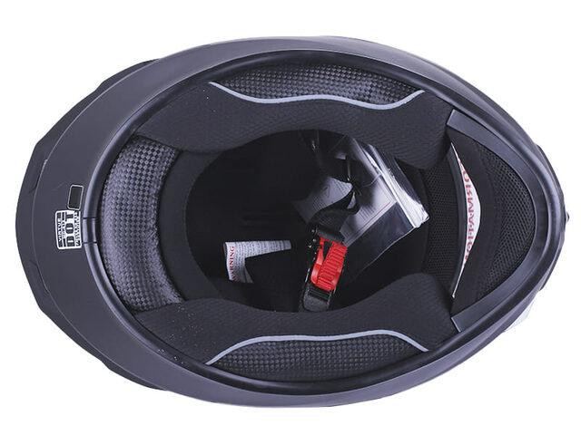 Шолом мотоциклетний інтеграл MD-813, чорний матовий з прозорим склом, size М Мукачево - фото 5