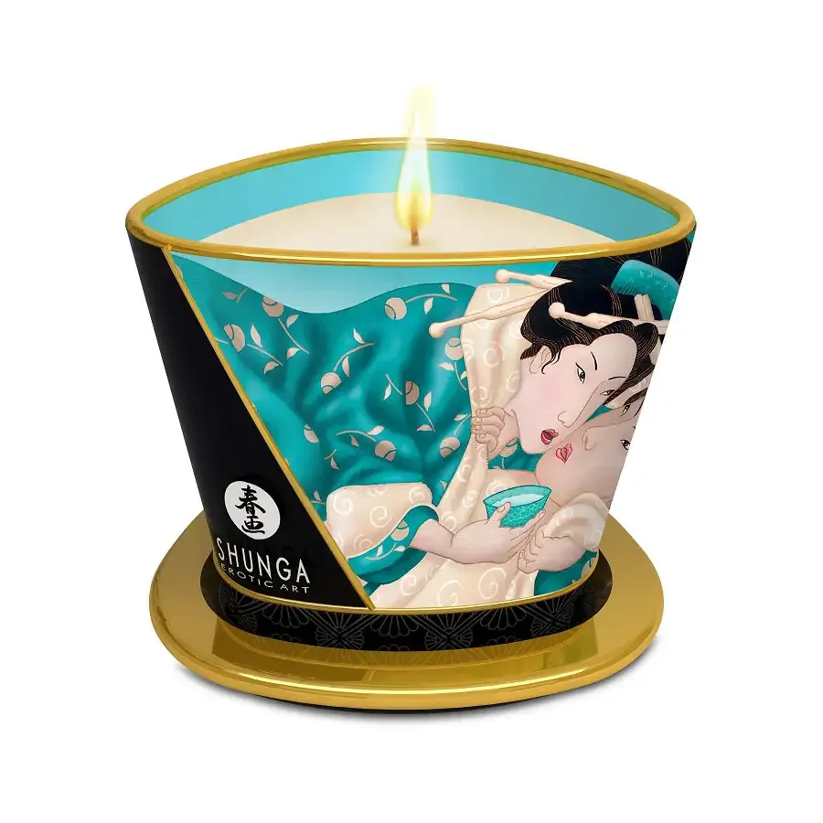 Масажна свічка Shunga Massage Candle – Island Blossoms (170 мл) з афродизіаками Львів - фото 1