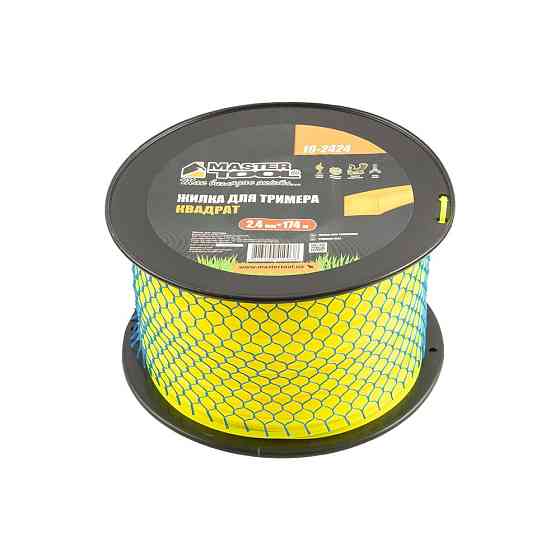 Жилка для тримера MASTERTOOL КВАДРАТ 2,40 мм 174 м котушка 19-2424 Коломия