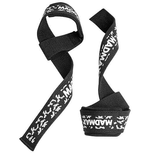 Лямки для тяги MadMax Camo Power Wrist Straps Camo/White Луцьк
