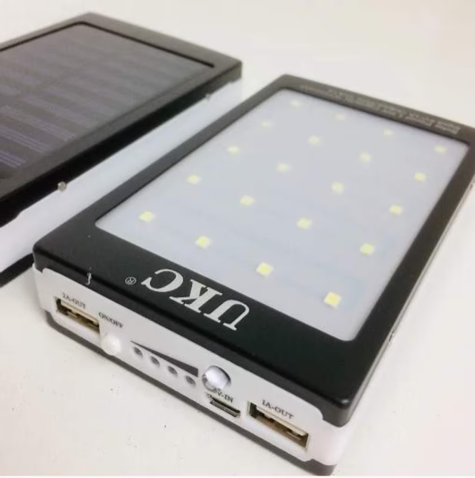 Повербанк з сонячною батареєю UN-3101 20000mAh: зовнішній акумулятор з LED ліхтарем, 2xUSB та Micro-USB Одеса - фото 5